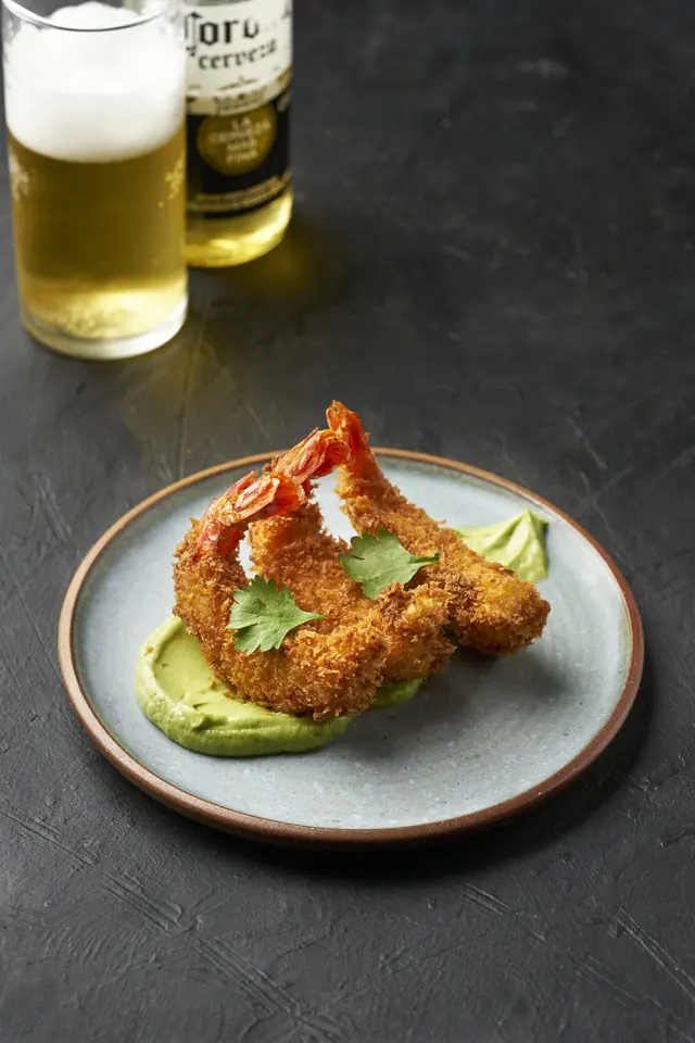 Langostinos crocantes con cerveza